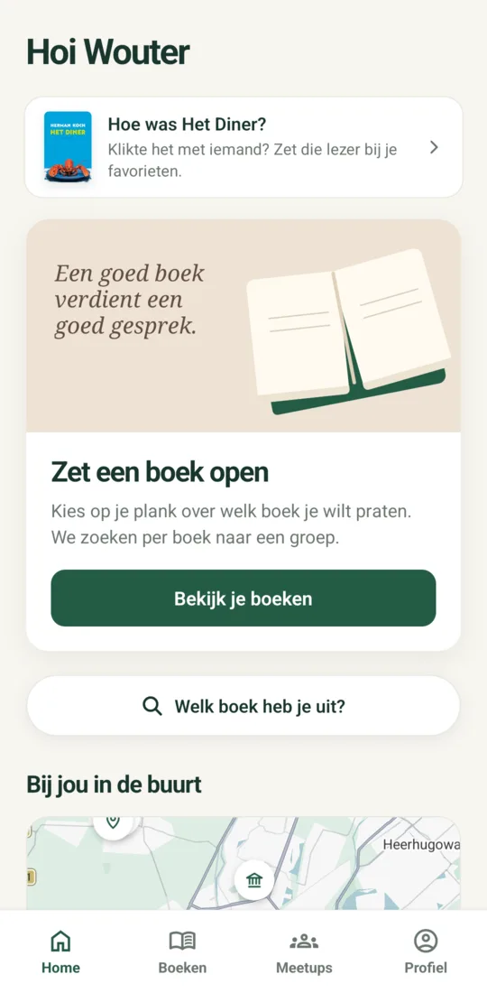 Na het gesprek vraagt de app hoe het was